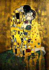 Polibek inspirace Gustav Klimt