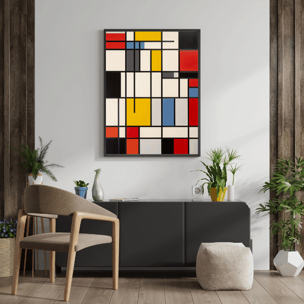 Abstrakce 2 inspirace Piet Mondrian
