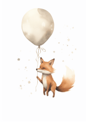 Liška s balónkem